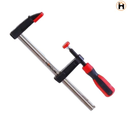 Homdum 12 inch Steel f clamp 300 x 80 mm F Clamp with Rubberized Handle and Surface Protection PVC Cover for Better Grip Metal F Clamps for Woodworking Glass and Welding Works. Pack OF 2PC - Image 2