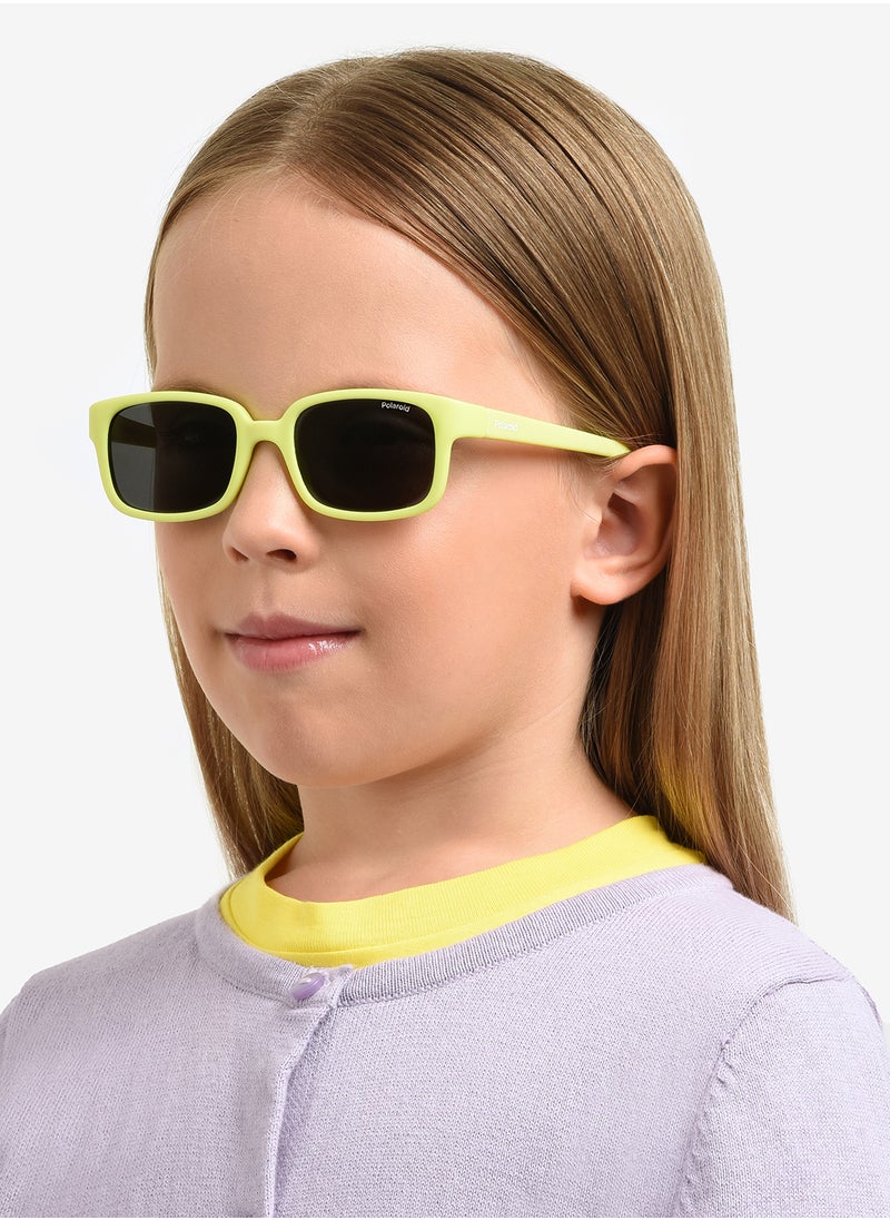 Polaroid - Kids Unisex Polarized Rectangular Sunglasses - Pld K008/S Green Millimeter - Lens Size: 44 Mm - Image 1