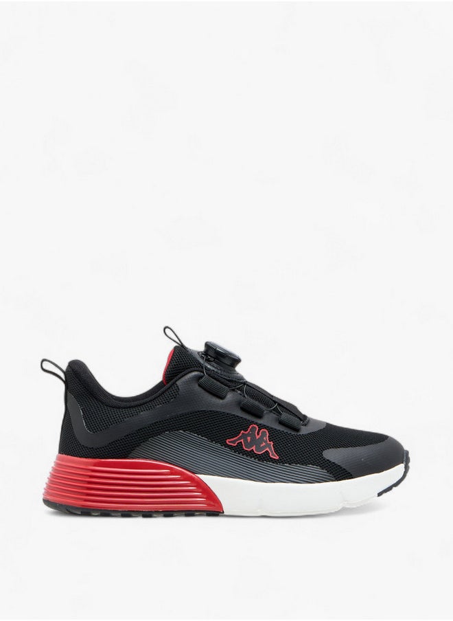 Boys' Logo Print Sports Shoes with Rotating Buckle Closure