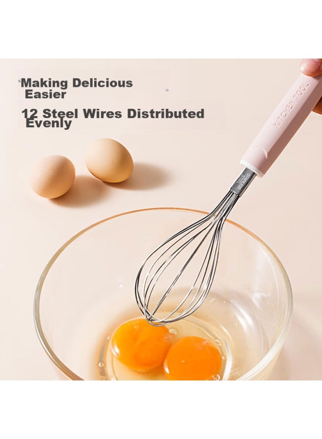 Cookss Baby Food Preparation Tools Set, Stainless Steel Food-grade, Infant Steamed Cake And Egg Mold, Egg Beater Set - Image 2