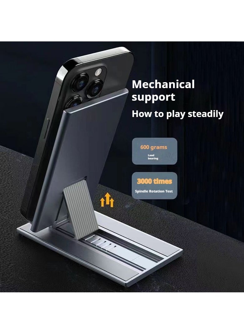 OUYoo - OUYoo Cell Phone Stand, Foldable Adjustable Travel Phone Holder/Tablet for Desk, Compatible for iPhone 15 14 13 12 11 Pro Max X Xr Samsung S22 S21 Switch, （grey） - Image 1