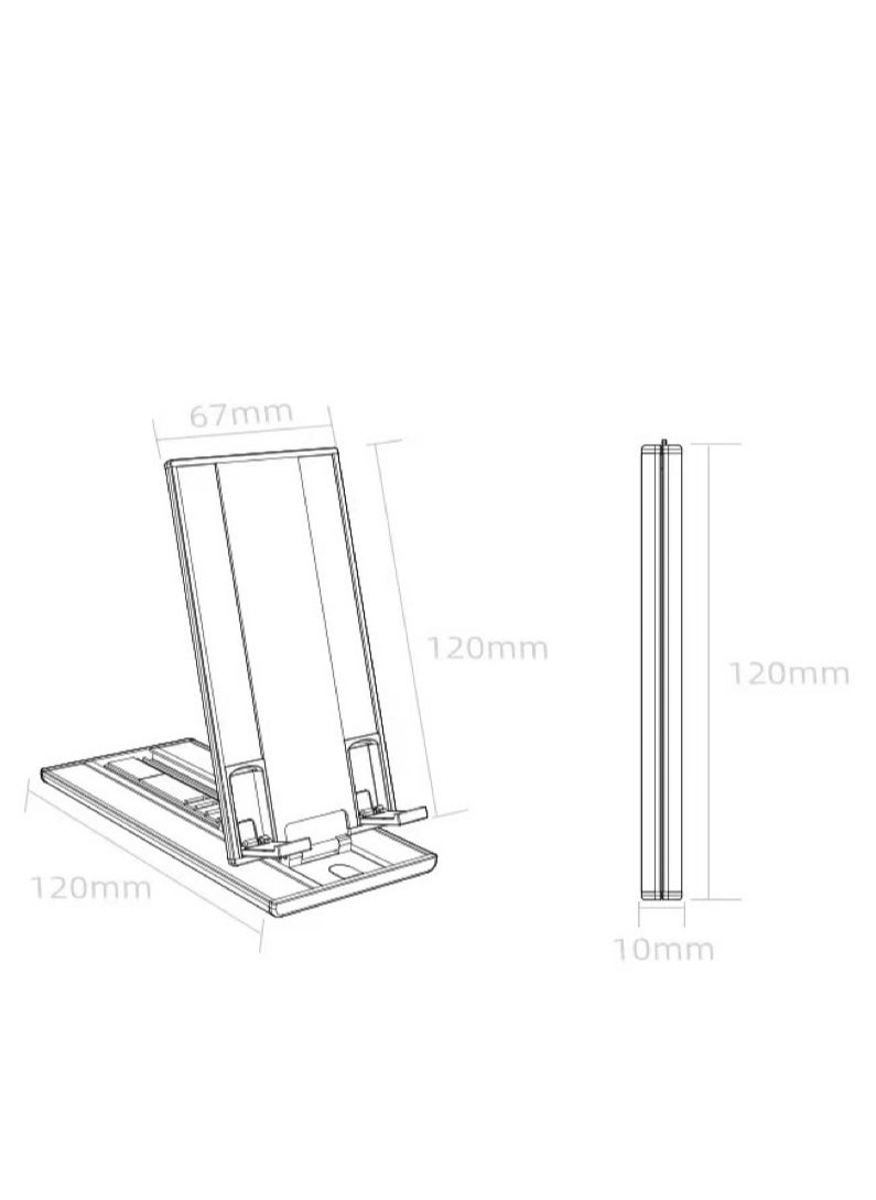 OUYoo - OUYoo Cell Phone Stand, Foldable Adjustable Travel Phone Holder/Tablet for Desk, Compatible for iPhone 15 14 13 12 11 Pro Max X Xr Samsung S22 S21 Switch, （grey） - Image 1