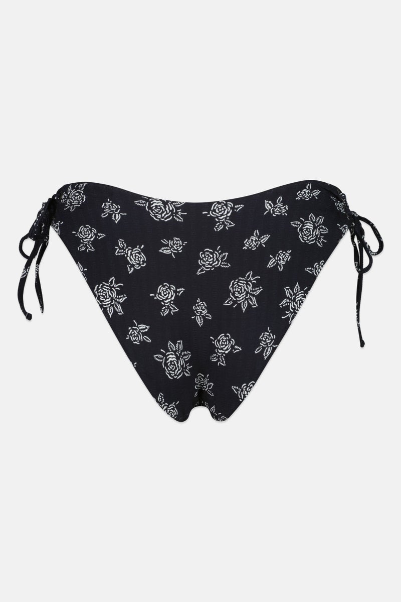 POLO RALPH LAUREN Women Allover Printed Pull On Swimwear Bottom, Black  - Image 2