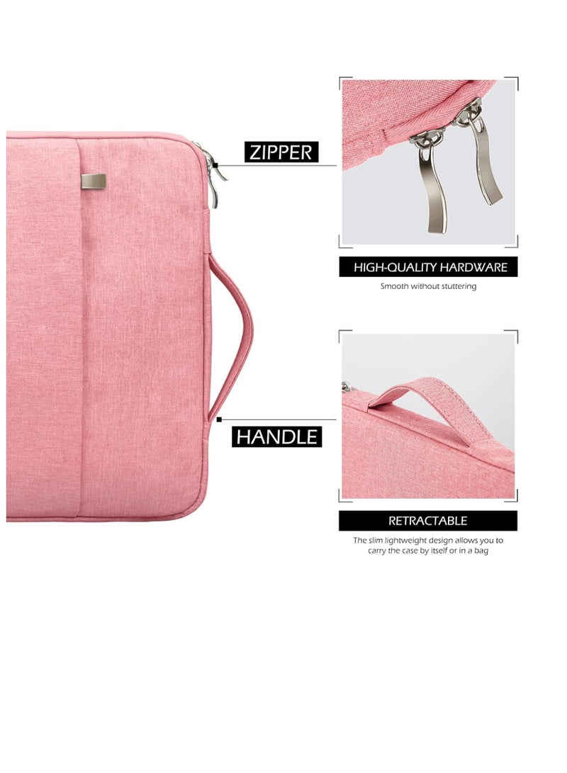 Laptop Sleeve Soft Zipper Pouch 12\12.5-inch Laptop Bag Replacement for Air Pro Ultrabook Laptop Pink  - Image 2