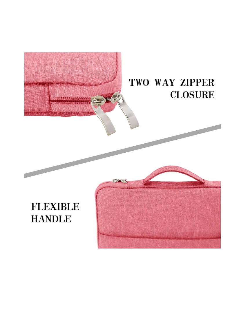 Laptop Sleeve Soft Zipper Pouch 12\12.5-inch Laptop Bag Replacement for Air Pro Ultrabook Laptop Pink  - Image 4