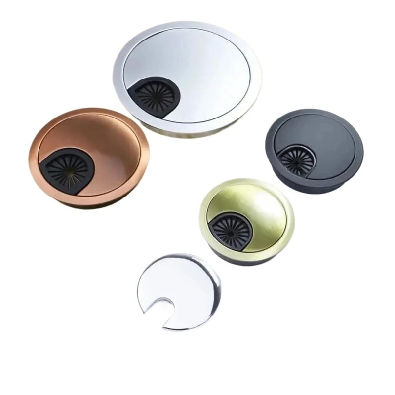 Red Bronze 53mm Zinc Alloy Cable Management Grommet 8PCS Round Table Wire Hole Cover - Image 4
