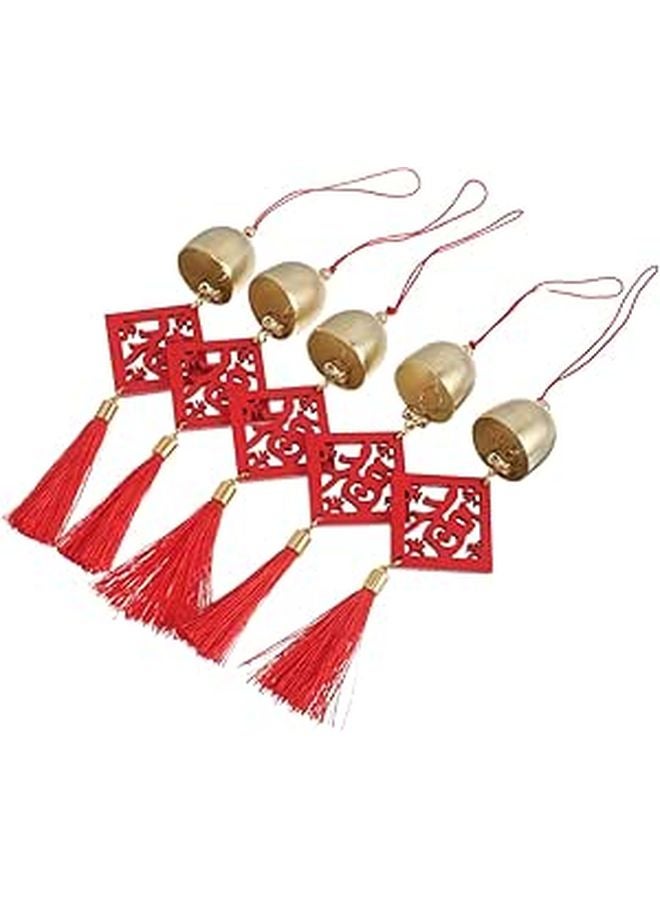 5 Pcs Outdoor Wind Chimes with Blessing Plaques for Garden Patio Balcony Decor Feng Shui Ornaments - Image 1