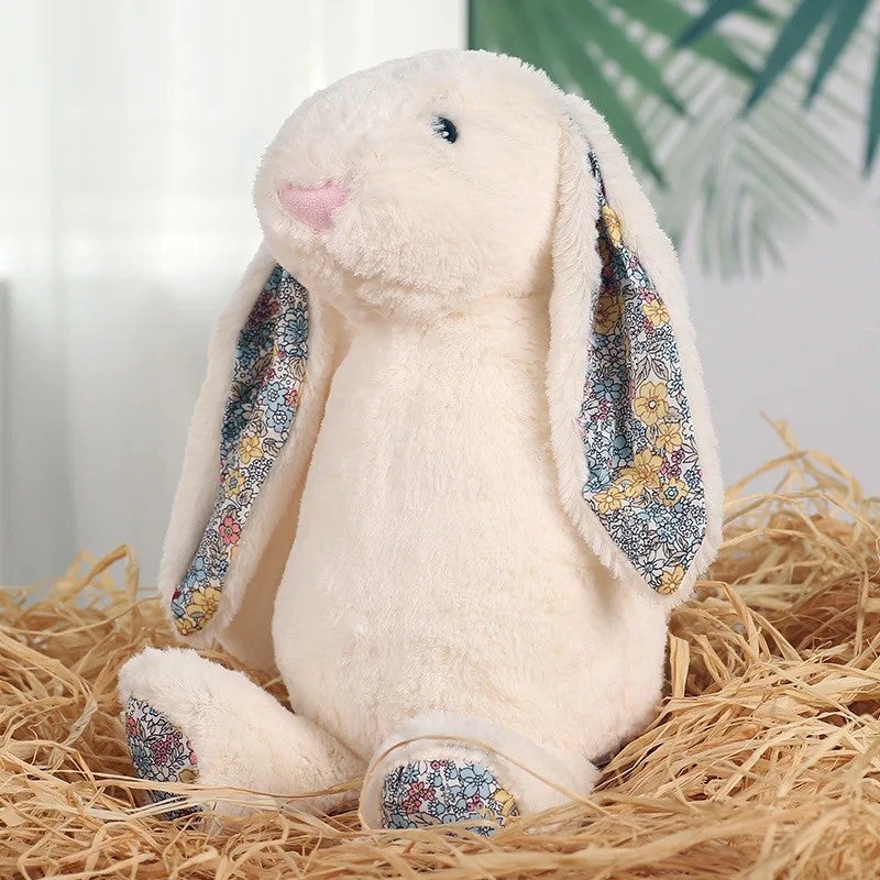 Y&D 25cm Toys  Hot Sales Weighted Bunny Toy 10in Kwaii Flower Easter Peluches Stuffed Plush Rabbit Animal Toys Kids Gifts - Image 3