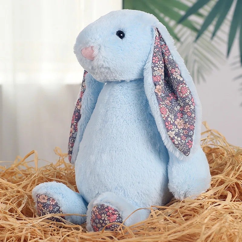 Y&D 25cm Toys  Hot Sales Weighted Bunny Toy 10in Kwaii Flower Easter Peluches Stuffed Plush Rabbit Animal Toys Kids Gifts - Image 1