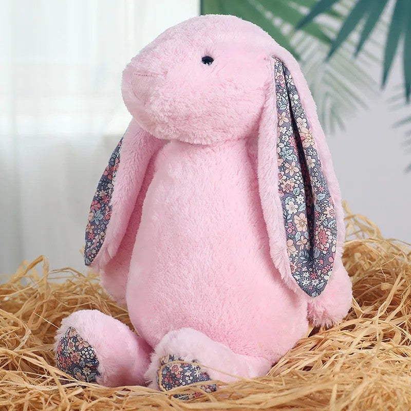 Y&D 25cm Toys  Hot Sales Weighted Bunny Toy 10in Kwaii Flower Easter Peluches Stuffed Plush Rabbit Animal Toys Kids Gifts - Image 4