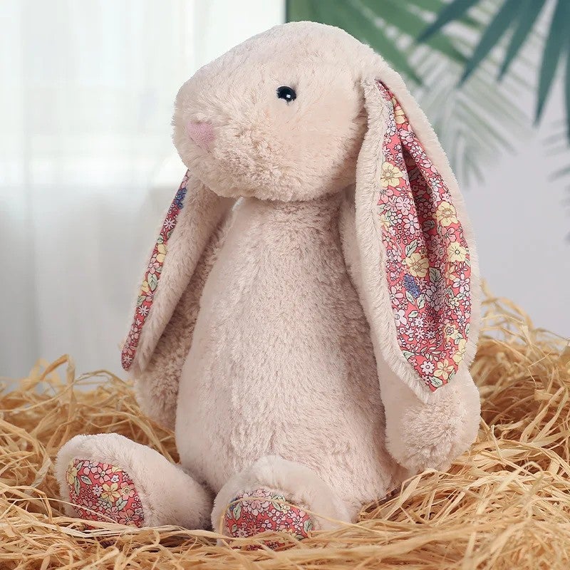 Y&D 25cm Toys  Hot Sales Weighted Bunny Toy 10in Kwaii Flower Easter Peluches Stuffed Plush Rabbit Animal Toys Kids Gifts - Image 2