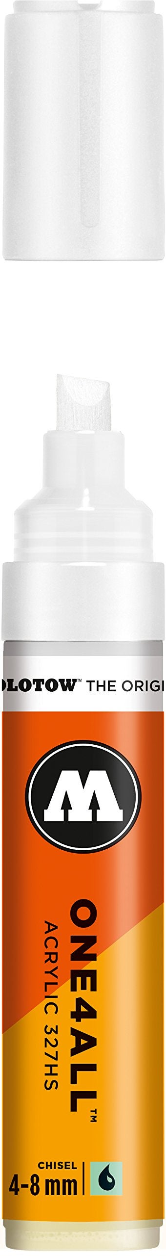 Molotow ONE4ALL Acrylic Paint Marker, 4-8mm, Signal White, 1 Each (327.556) - Image 1