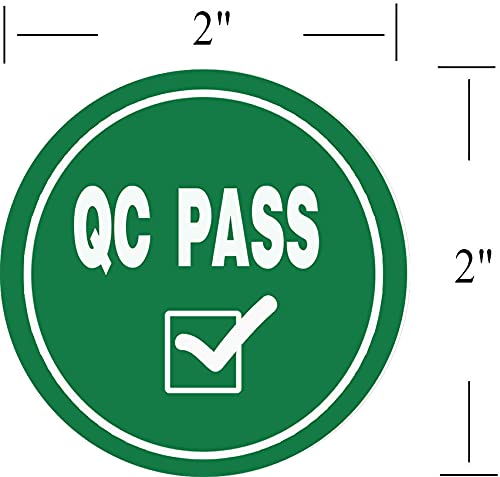 Besttile Inventory Stickers LabelsQC Pass Stickers for Quality Control Inventory WarehouseGreen QC Pass Sticker Label2inches 500Pcs - Image 3