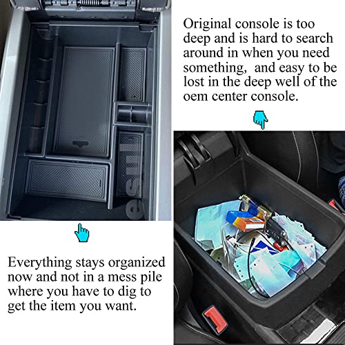 VESUL Center Console Armrest Storage Box Compatible with Ford F-150 F150 2011 2012 2013 2014 ABS Tray Insert Organizer Glove Pallet - Image 5
