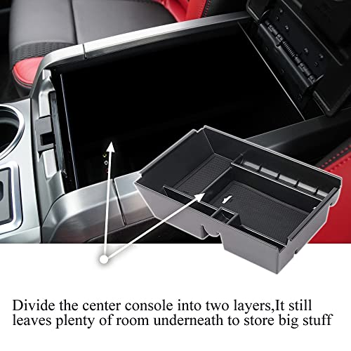 VESUL Center Console Armrest Storage Box Compatible with Ford F-150 F150 2011 2012 2013 2014 ABS Tray Insert Organizer Glove Pallet - Image 4