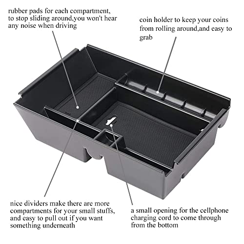 VESUL Center Console Armrest Storage Box Compatible with Ford F-150 F150 2011 2012 2013 2014 ABS Tray Insert Organizer Glove Pallet - Image 3