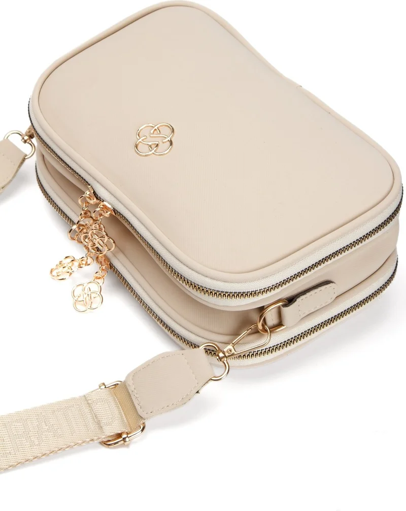 Adelina Bags Women's Clover Detailed Cross Strap Shoulder Bag