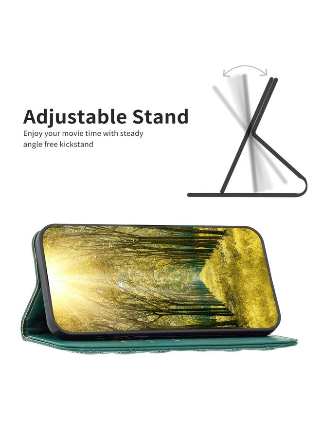 S-TOP Case For Motorola Moto E30 / E40 Diamond Lattice Magnetic Leather Flip Phone Case - Image 4