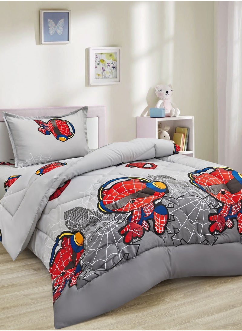 Ming Li Soft and Fluffy Medium Fill Kids Bedspread Comforter Set 3pcs Single Size Bedspread for Boys Girls Fashion Print Double Side Stitched Pattern Soft and Breathable  - Image 4