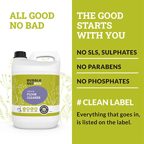 BubbleNut Wash Floor Cleaner- Natural & Organic Liquid Disinfectant, Baby safe, Pet friendly, Insect Repellent, Herbal, pH neutral (5 Lits) - Image 4