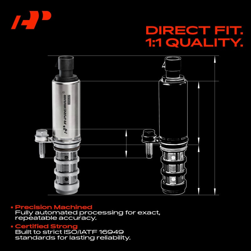 A-Premium VVT Intake & Exhaust Camshaft Position Actuator Solenoid Valve Kit Compatible with Chevy GMC Equinox Malibu Cobalt HHR Terrain Buick Pontiac Saturn 2.0L 2.2L 2.4L Replaces# 12655421 12655420 - Image 4