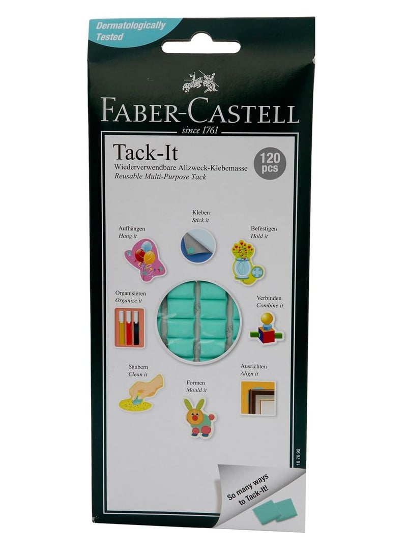 FABER-CASTELL 120-Piece Tack-It Removable Adhesive Green - Image 1