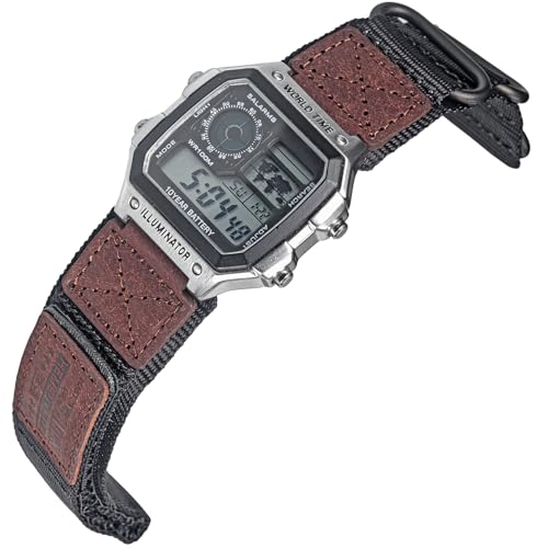 HEMSUT 18mm Tactical Nylon Strap for Casio Watches Quick Release Military Style ShockResistant Band Compatible with AE1200 DWH5600 F91W A168W More - Image 1