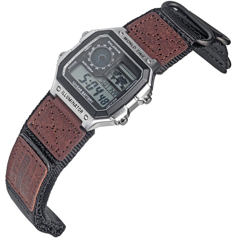 HEMSUT 18mm Tactical Nylon Strap for Casio Watches Quick Release Military Style ShockResistant Band Compatible with AE1200 DWH5600 F91W A168W More - Image 2
