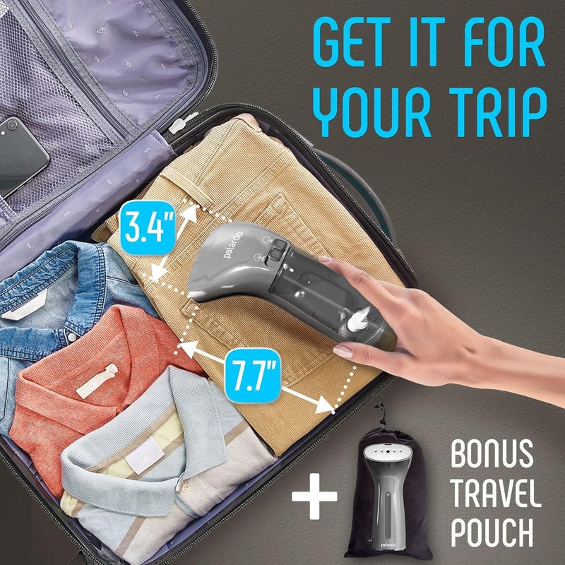 Polardo Best Steamer for Clothes, Hand Held Portable Travel Garment Steamer, Metal Steam Head, 25s Heat Up, Pump System, Mini Size, Handheld Steamer for Any Fabrics, No Water Spitting (120, Volts) - Image 3