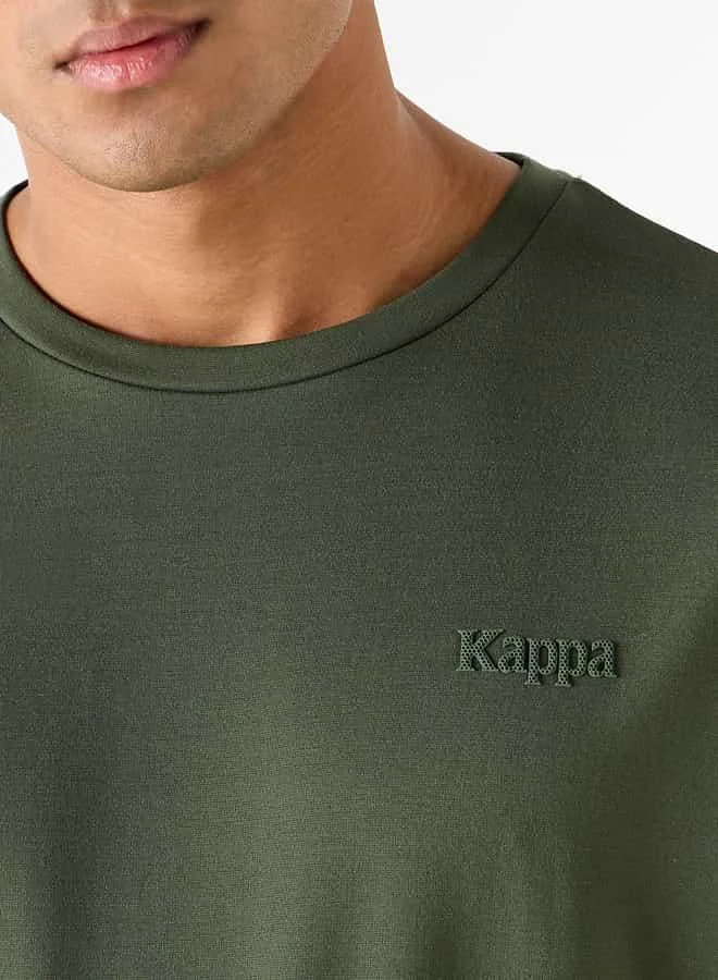 Kappa Kappa Logo Detail Crew Neck T-shirt with Short Sleeves