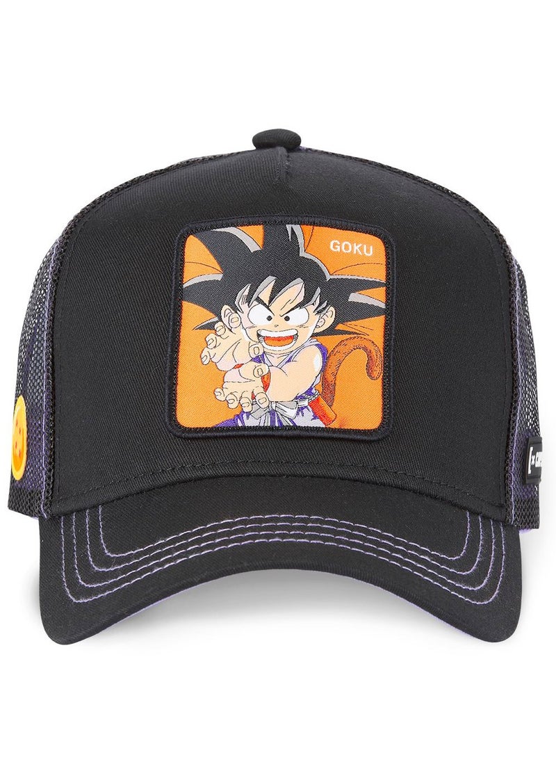 [ X ] Capslab - Dragon Ball Goku Unisex Adult Trucker Cap Black - Image 1