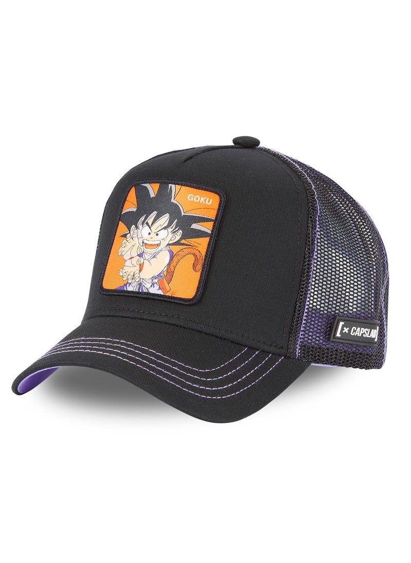 [ X ] Capslab - Dragon Ball Goku Unisex Adult Trucker Cap Black - Image 1