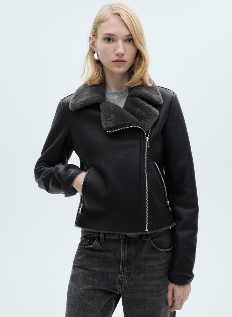 MANGO - Shearling-Effect Lining Jacket - Image 1