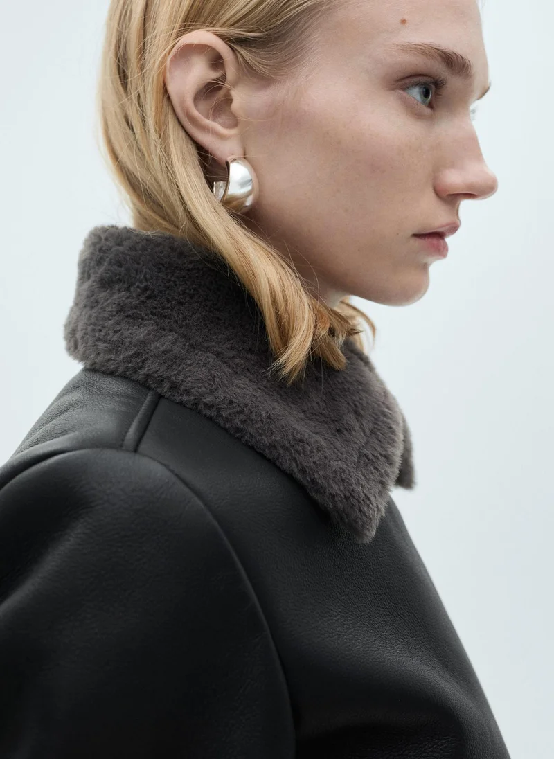 MANGO Shearling-Effect Lining Jacket