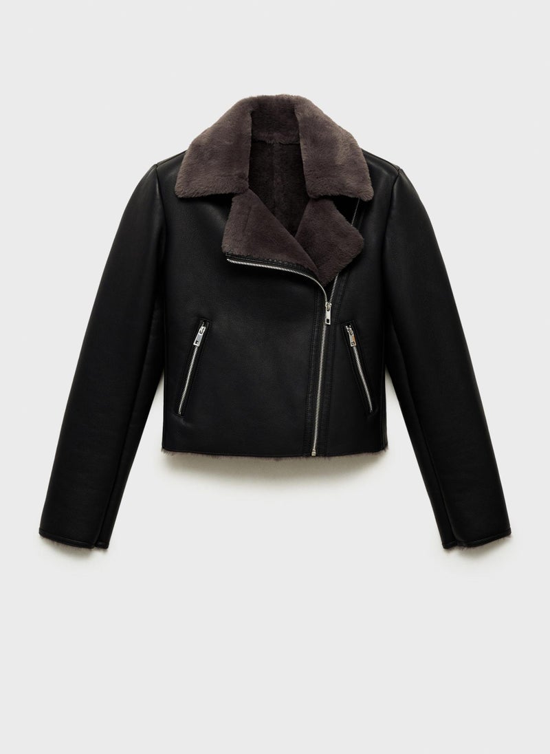 MANGO - Shearling-Effect Lining Jacket - Image 1