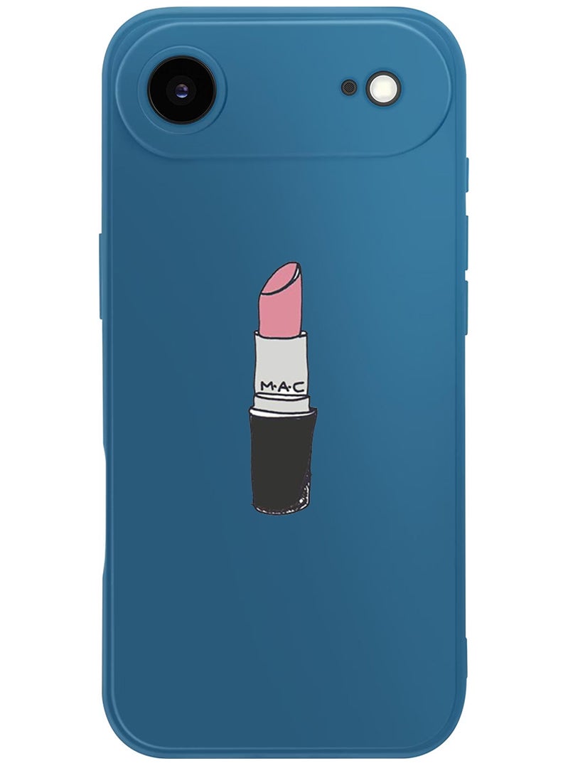 Theodor Protective Slim Fit Case Liquid Silicone Cover with Full Body Protection Anti-Scratch Shockproof Case For Apple iPhone 17 Air (Blue) Lipstick - Image 1