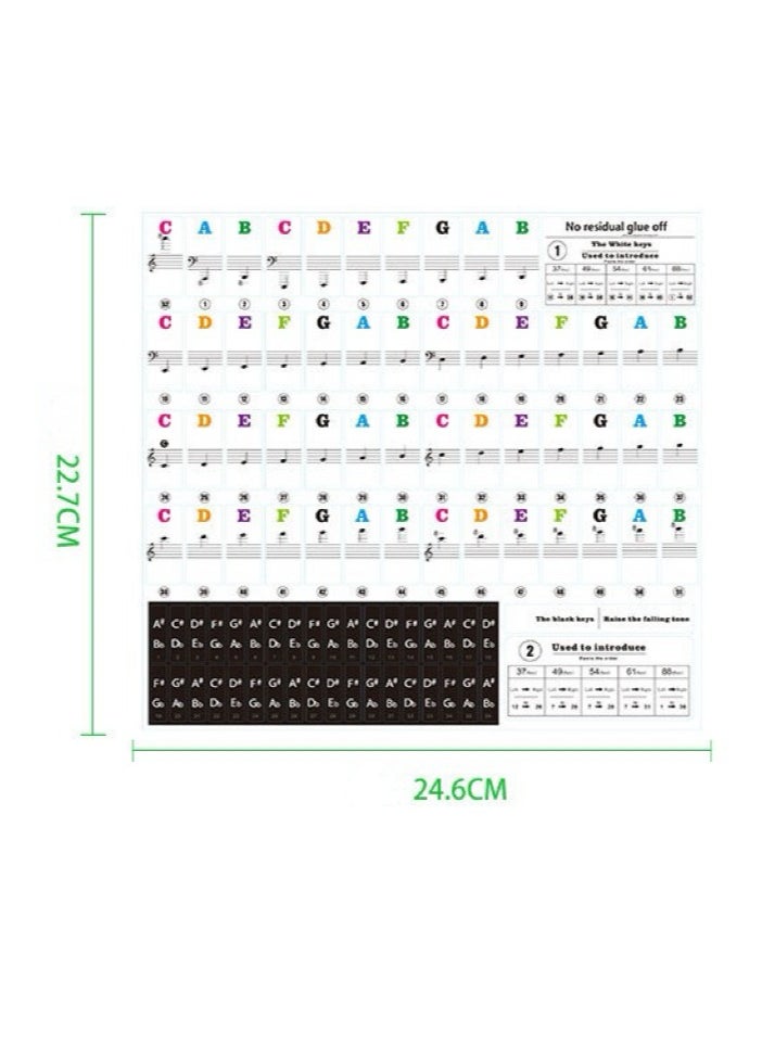 Generic Piano Laminated Sticker Keyboard Set  - Image 5