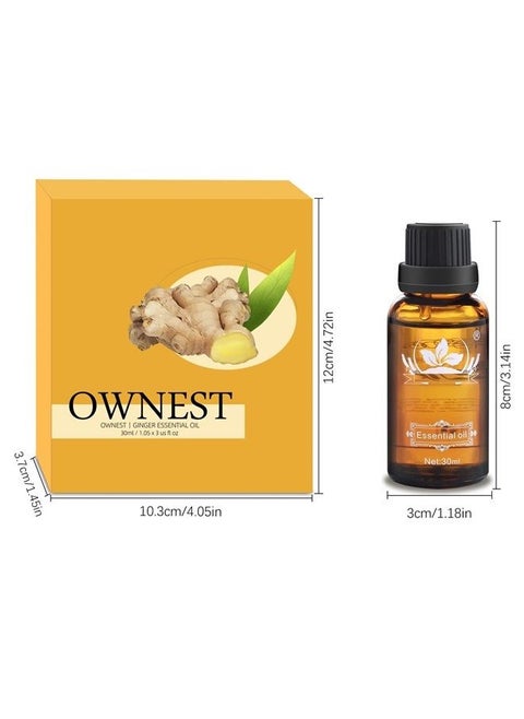 3 Pack Ginger Massage Oil,100% Pure Natural Lymphatic Drainage Ginger Oil,SPA Massage Oils,Repelling Cold and Relaxing Active Oil-30ml