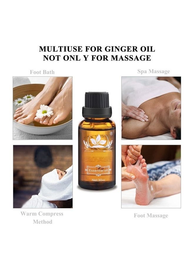 3 Pack Ginger Massage Oil,100% Pure Natural Lymphatic Drainage Ginger Oil,SPA Massage Oils,Repelling Cold and Relaxing Active Oil-30ml
