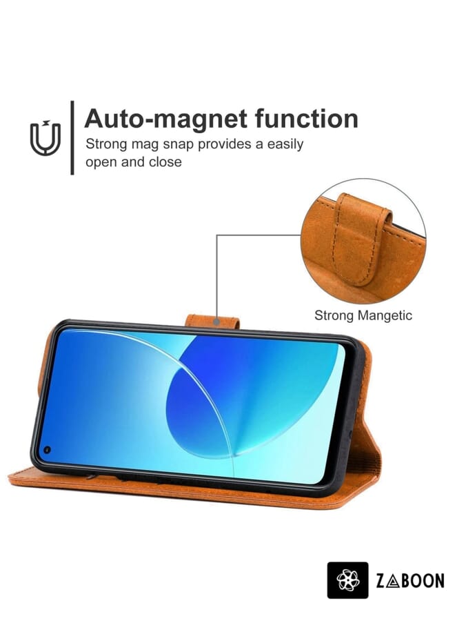 Zaboon Leather  Protective Case Cover For OPPO Reno6 Z - Image 4