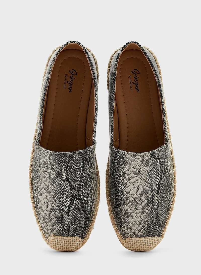 Ginger Snake Effect Espadrile