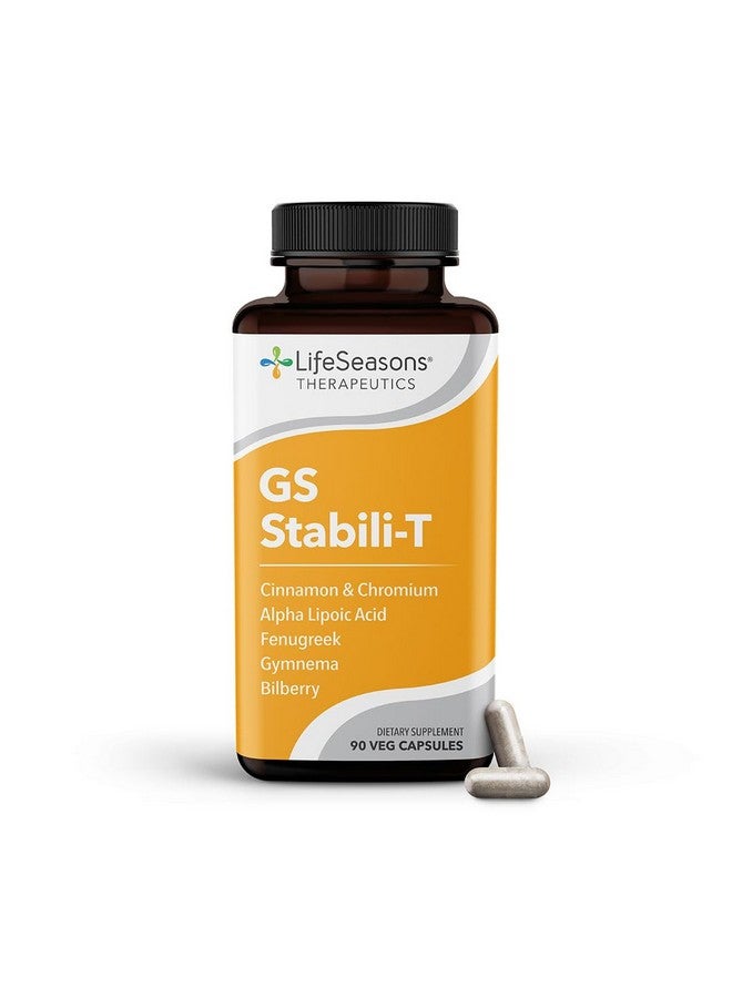 LifeSeasons GS Stabili-T - Blood Sugar Support Supplement - Healthy Circulation & Vision - Maintain Normal Levels - Chromium Cinnamon Gymnema Bilberry & Alpha Lipoic Acid - 90 Capsules - Image 1