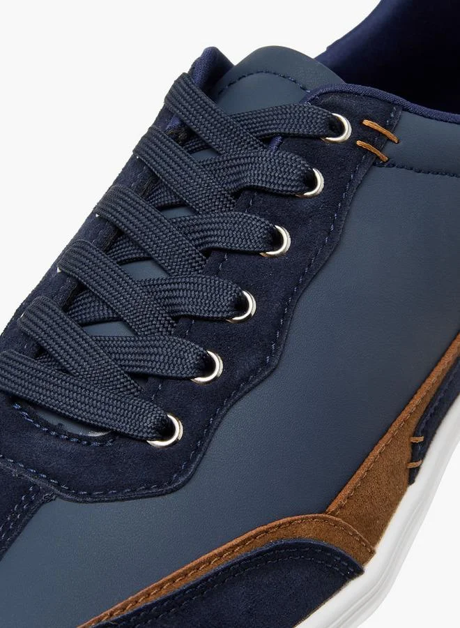 LBL By Shoexpress NAVY Men Panelled Lace-Up Sneakers for Men | Best Price UAE