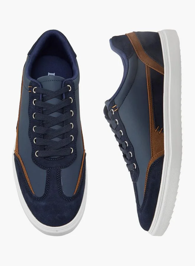 LBL by Shoexpress Men Panelled Lace-Up Sneakers