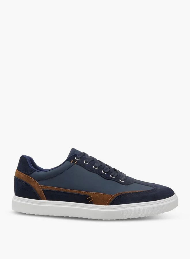 LBL By Shoexpress NAVY Men Panelled Lace-Up Sneakers for Men | Best Price UAE