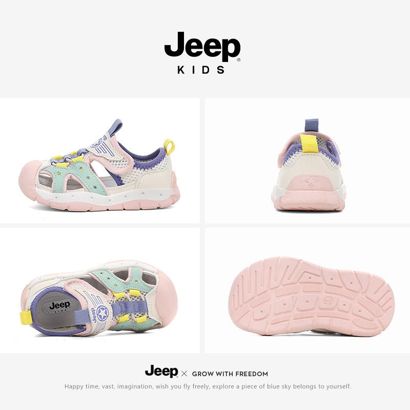 Jeep Kidsren'S Sports Shoes Sandals Girls Mesh Shoes Kidsren'S Cut Out Baby Kindergarten Baby Girl Sandals - Image 4
