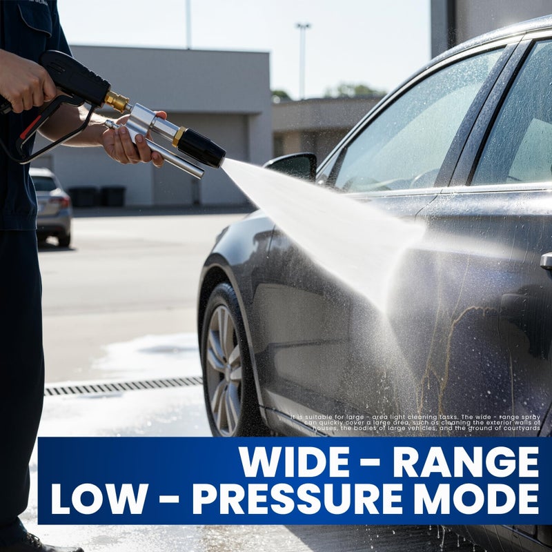 KZU Adjustable Downstream Soft Wash System, 2 in 1 Long Range High Pressure Jet Nozzle Soap Shooter Tip & M5 Twist Nozzle, 1-60Â° Jet Spray for 3-7GPM Pressure Washer Gun Wand, 1/4â€ Quick Connect - Image 4