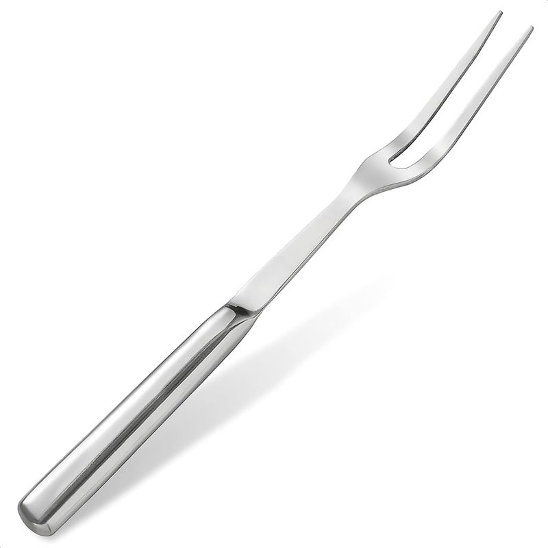LAGARTO Two Pronged Stainless Steel Fork - 11" Serving Fork Large for Meat Carving Fork Heavy Duty Two Prong Fork Tines Meat Fork - Big Forks for Cooking Fork 2 Prong Meat Forks for Lifting Barbecue Fork - Image 1