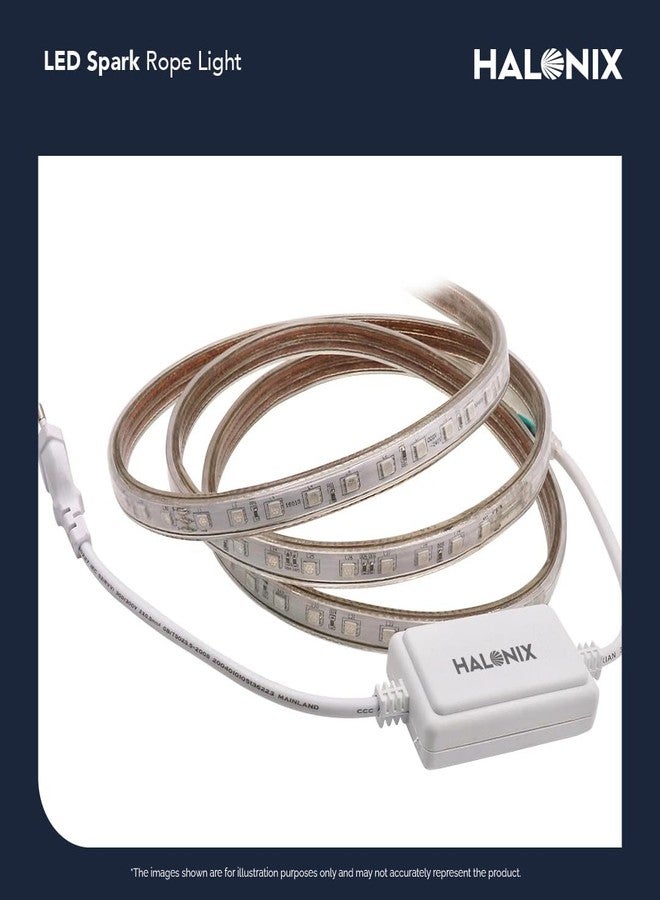 Halonix شريط إضاءة هالونيكس بطول 10 أمتار، 120 مصباح LED/متر، 11 واط، لتزيين المنزل | حاصل على شهادة IP65، معتمد من BIS | للاستخدام الداخلي والخارجي | توصيل مباشر بالكهرباء | عبوة من قطعة واحدة (10 أمتار، وردي) - Image 3