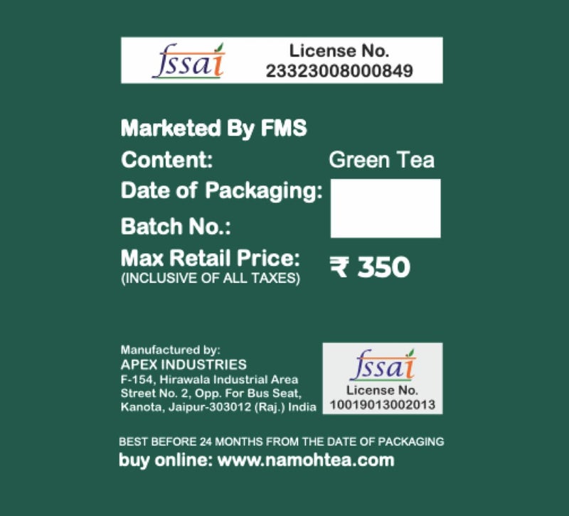 NamohTea - Green Tea For Women (25 Pcs) Bags | Natural Flavour & Chemical-Free | Immunity Booster, Stress Relief | Antioxidant-Rich, Refreshing Green Tea | 1.5g Each (37.5g) - Image 5